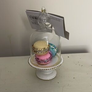 2 Target Wondershop Macaroons Glass Cloche Christmas Ornament